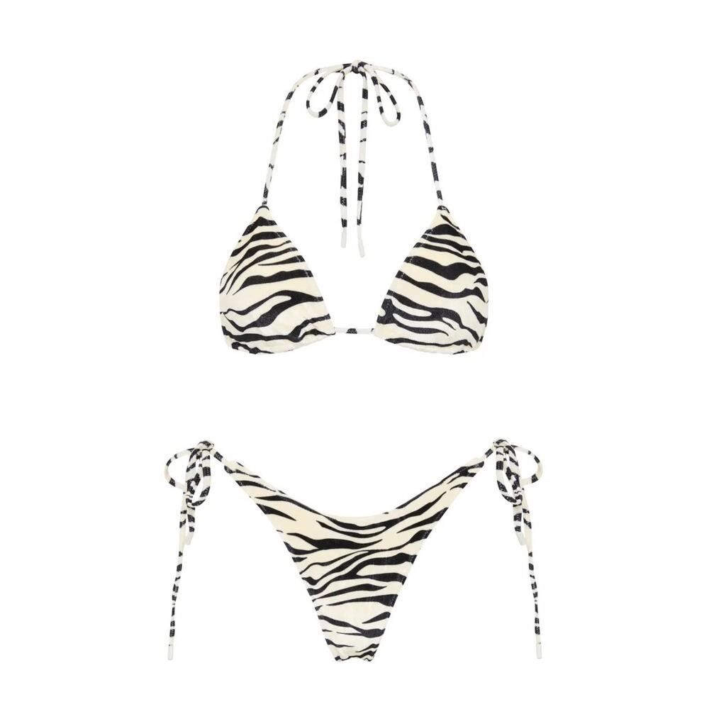 Triangl VINCA BRAEZ Bikini Top - S - Ivory/Black